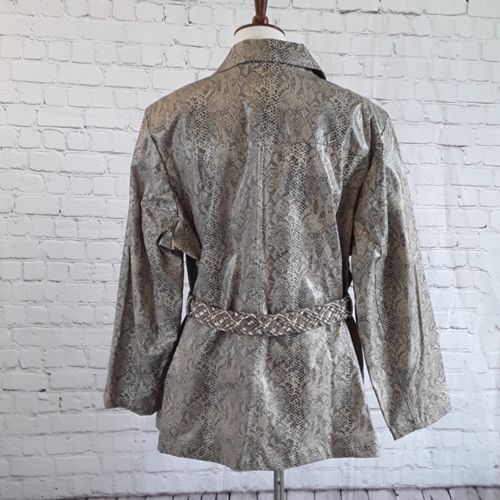 Venezia 18 Texture Python Snake 90s Jacket Pvc New - image 4